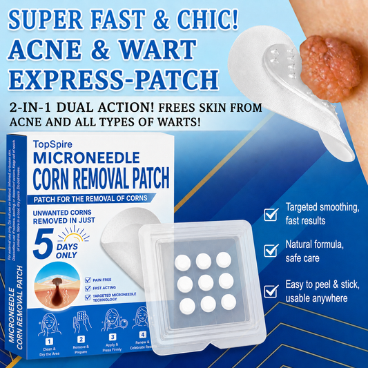 Official Brand Store | 🔥 TopSpire® 2-in-1 Microneedle & Hydrocolloid Patches | Designed for Raised Moles, Acne, Flat Warts & Skin Tags